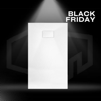 Base Duche Gémeas em SMC 160x80cm Preta