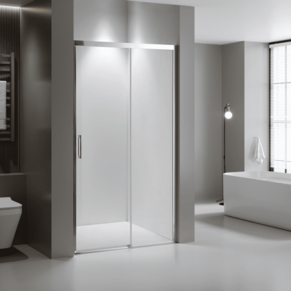 Resguardo de Duche Frontal Slim 144-149cm Fattini 232480 Fixo e Porta de Correr