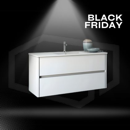 Móvel Suspenso Axis com Lavatório Cerâmico 80x50x45 Branco