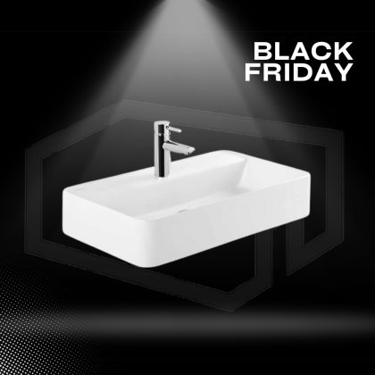 Lavatório Retangular C/Furo Sanlife Branco 60x40 | Sanindusa